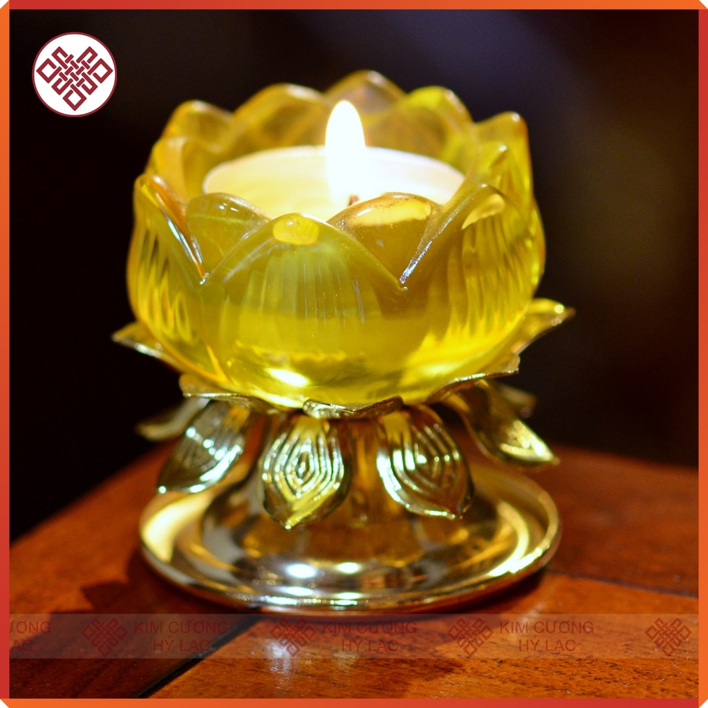 Chân Đèn Đồ Thờ Cúng Mật Tông [Kim Cương Hỷ Lạc] Lưu Ly Đế Hợp Kim