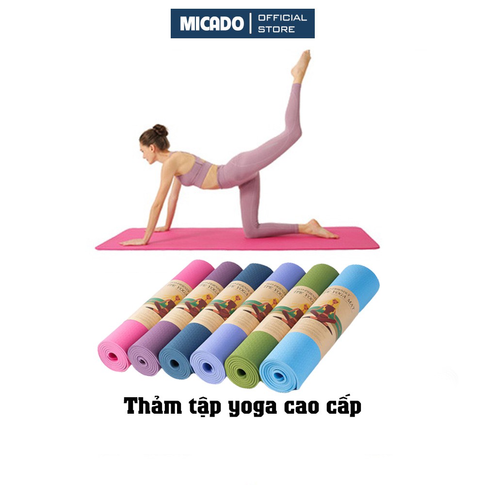 THẢM TẬP YOGA TPE CAO CẤP 2 LỚP 6MM MICADO