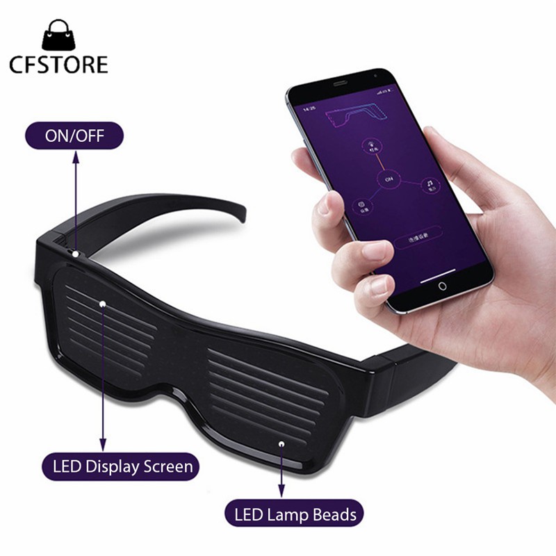 Kính mắt không dây Bluetooth có đèn LED