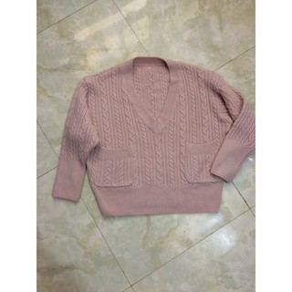 áo len dáng ngắn vặn thừng