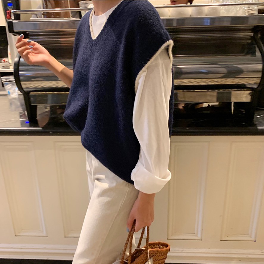 Áo sơ mi và áo khoác không tay thiết kế thoải mái thời trang xinh xắn | BigBuy360 - bigbuy360.vn