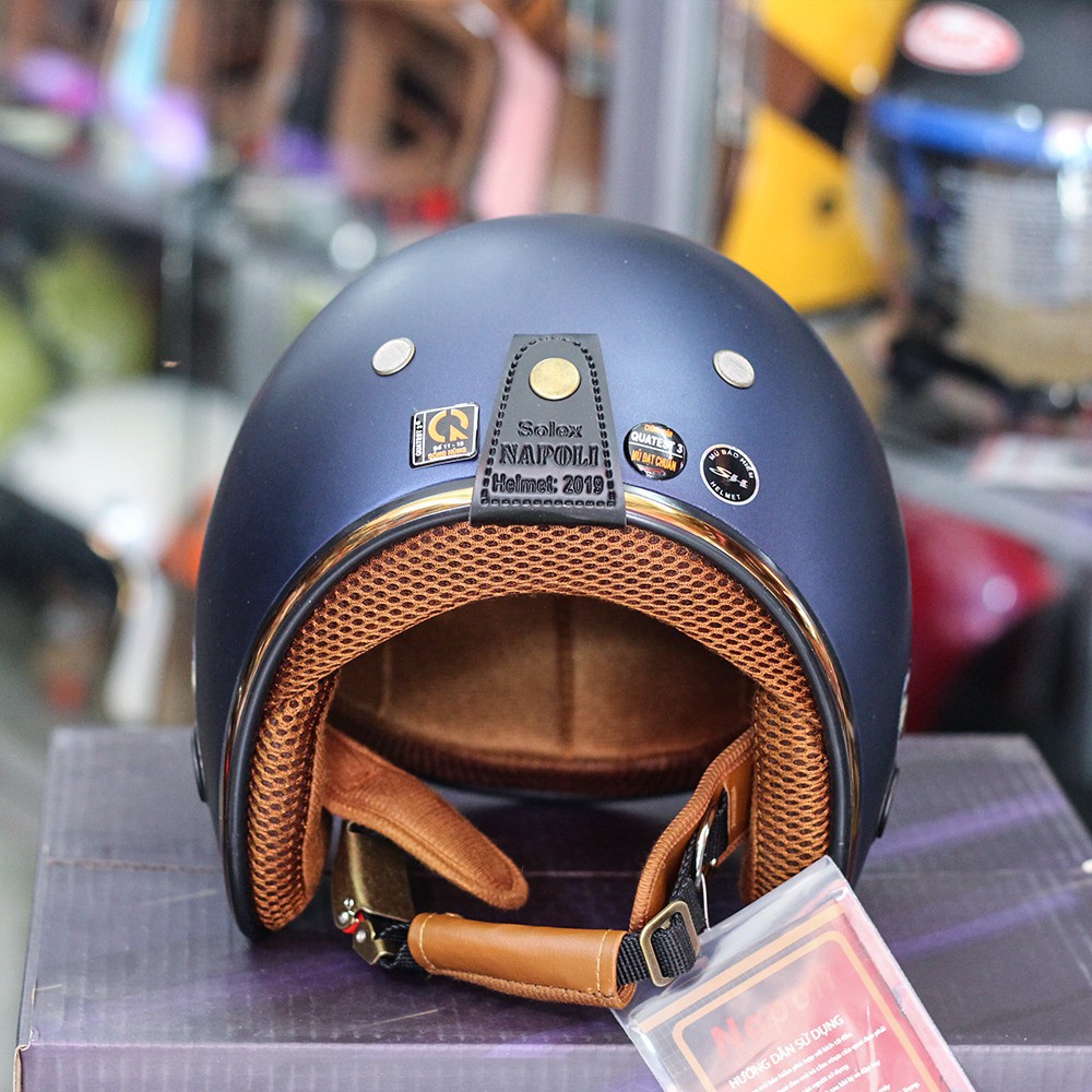 Mũ Bảo Hiểm, Nón Bảo Hiểm 3/4 Trùm Đầu Napoli SH2 Chính Hãng