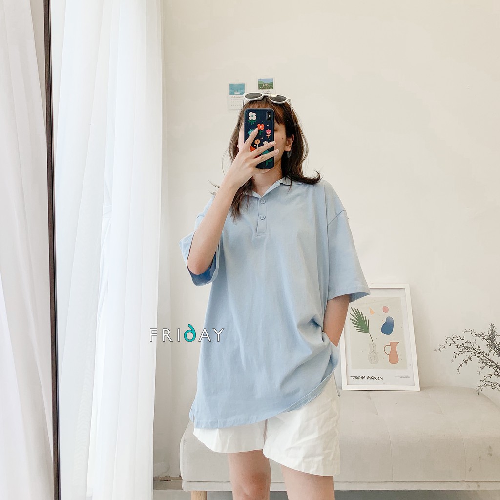 Áo phông polo thêu chữ D ngực Friday | BigBuy360 - bigbuy360.vn