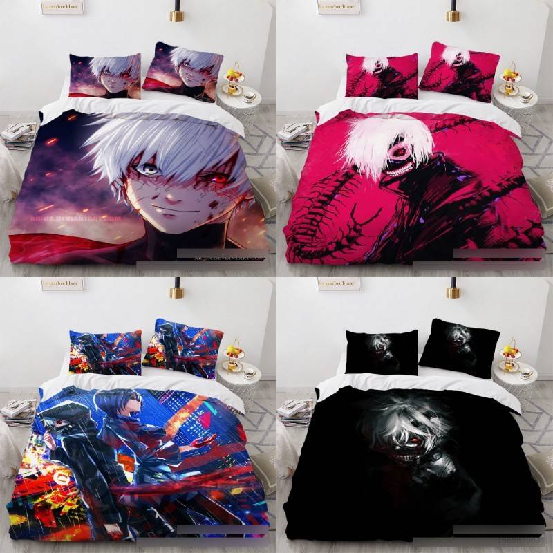 Bộ Chăn Ga Và Vỏ Gối In Hình Nhân Vật Anime Tokyo Ghoul