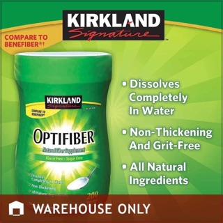 (Free ship)Bột hoà tan bổ sung chất xơ kirkland optifiber nội địa