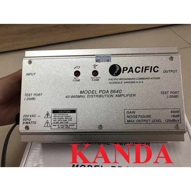 Khuếch Đại Tín Hiệu Truyền Hình Cáp PACIFIC PDA8640