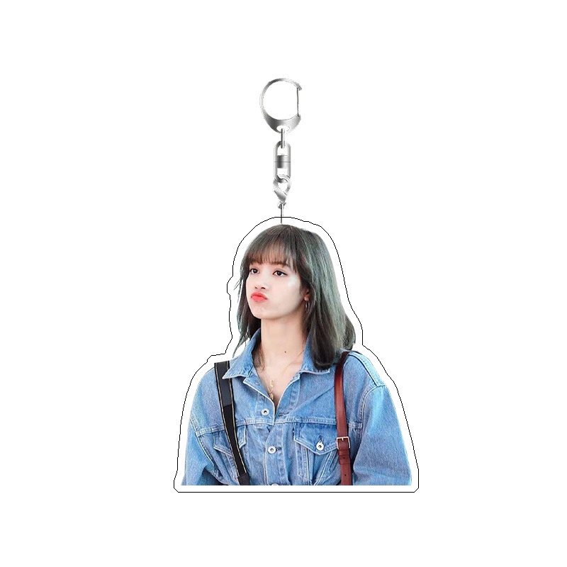 Móc Khóa Hình Lisa BLACKPINK BP Hai Mặt acrylic