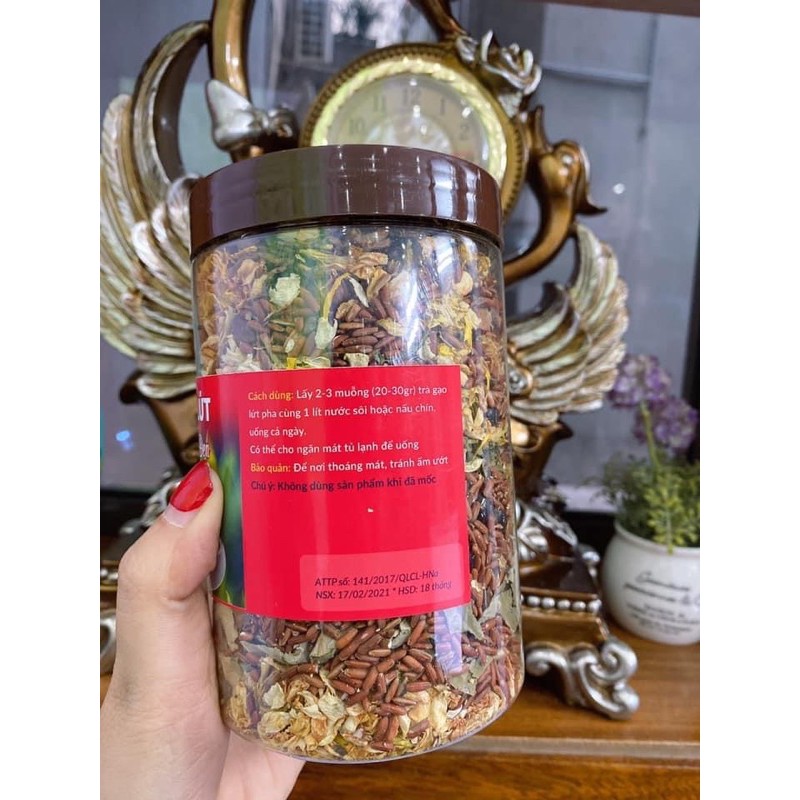 500g  trà gạo lứt đậu đen đậu đỏ hoa nhài
