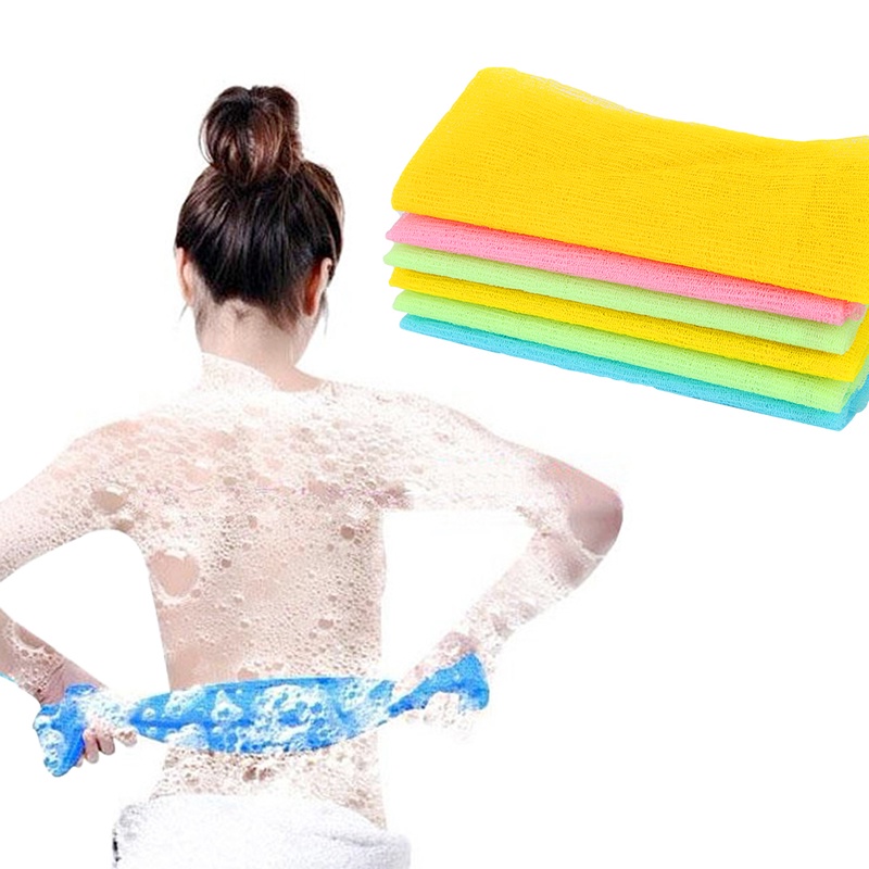 Khăn tắm nylon tẩy tế bào chết làm sạch sâu cho da
