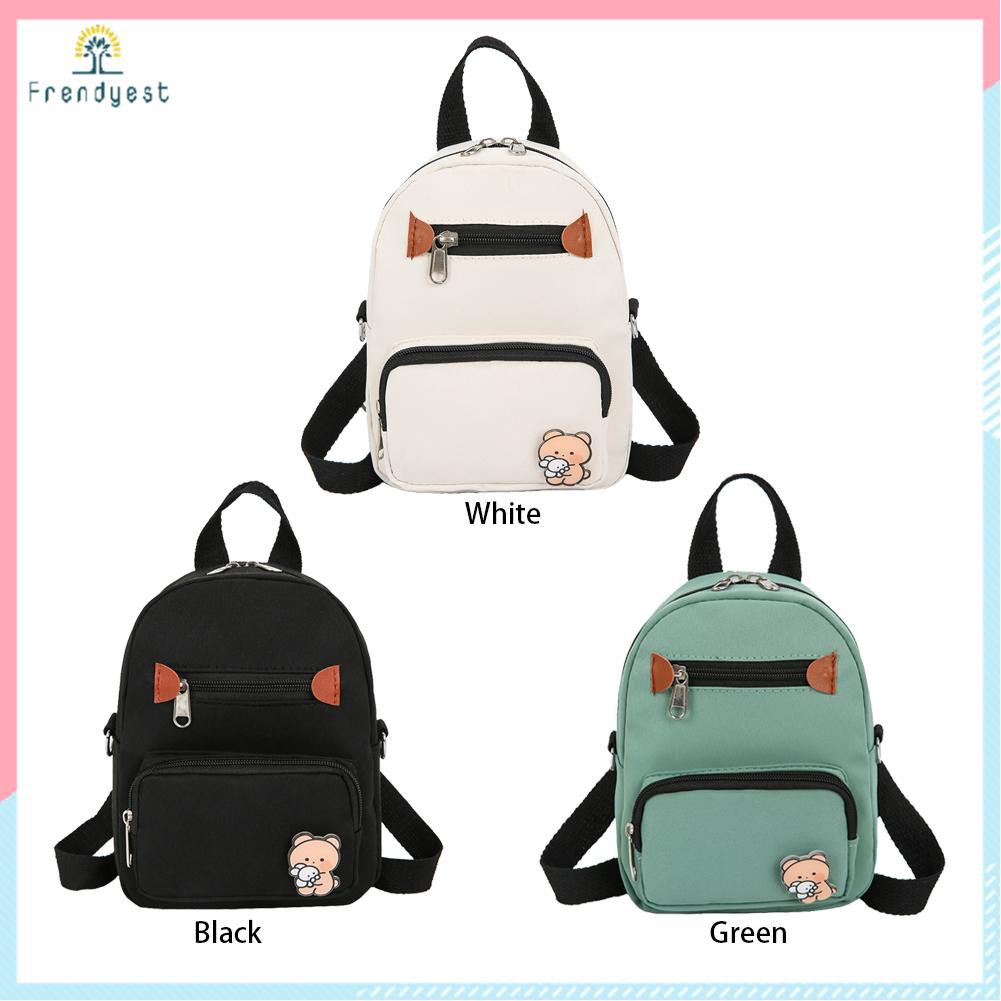 Women Fashion Canvas Backpack Shoulder Crossbody Bag Retro Mini School Bag