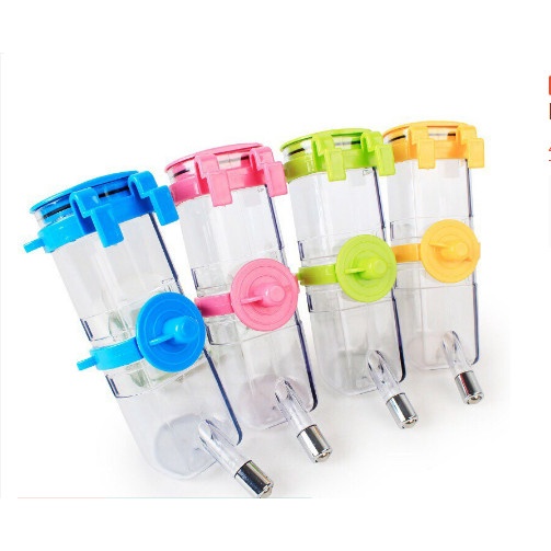 Bình Nước tự động treo gắn chuồng thú cưng cao cấp - 350ml hoặc 500ml ( chó , mèo , thỏ...) GIAO MÀU NGẪU NHIÊN .
