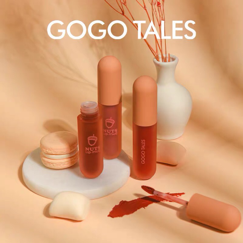 Son kem bùn GOGO TALES hạt dẻ mềm mướt mịn lì lâu trôi hot trend Ice Cream Lip Puree GOGO59 | Thế Giới Skin Care