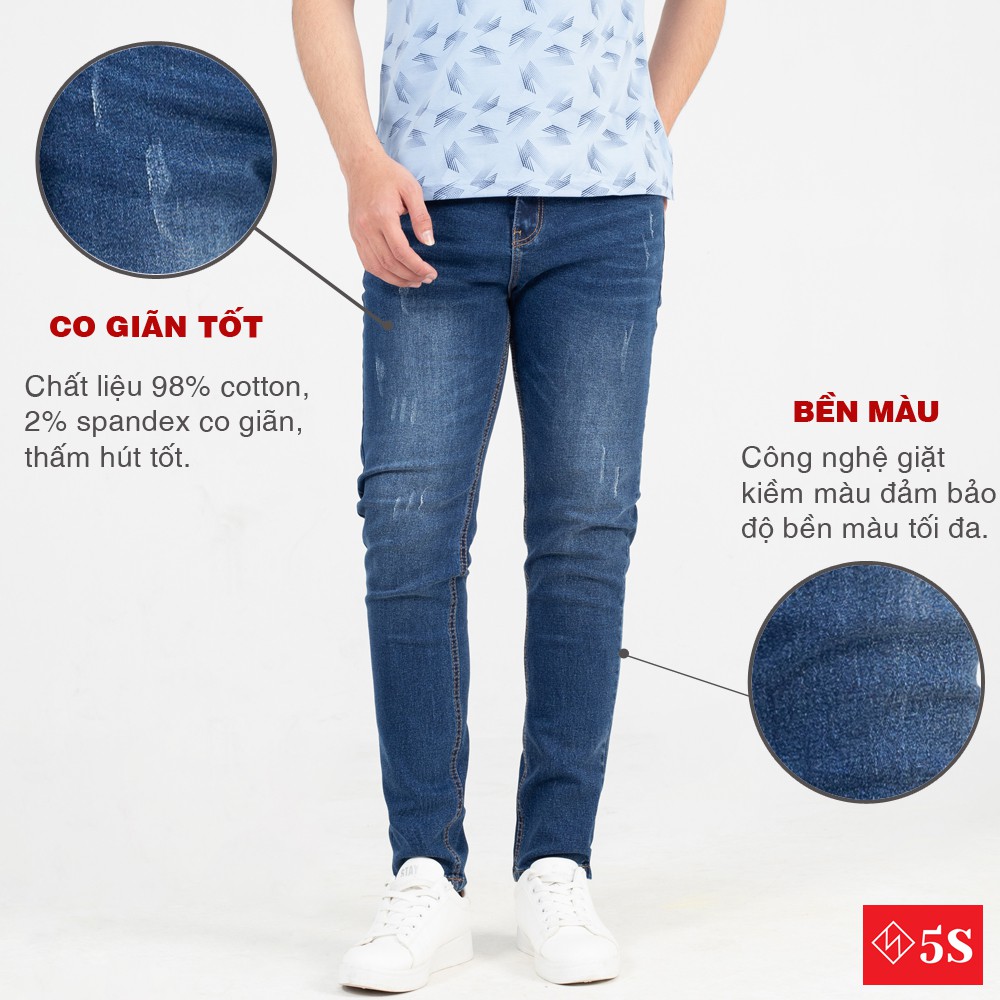 Quần Jean Nam 5S ( 3 màu) Cơ Bản, Phom Dáng Hơi Ôm, Trẻ Trung, Lịch Sự