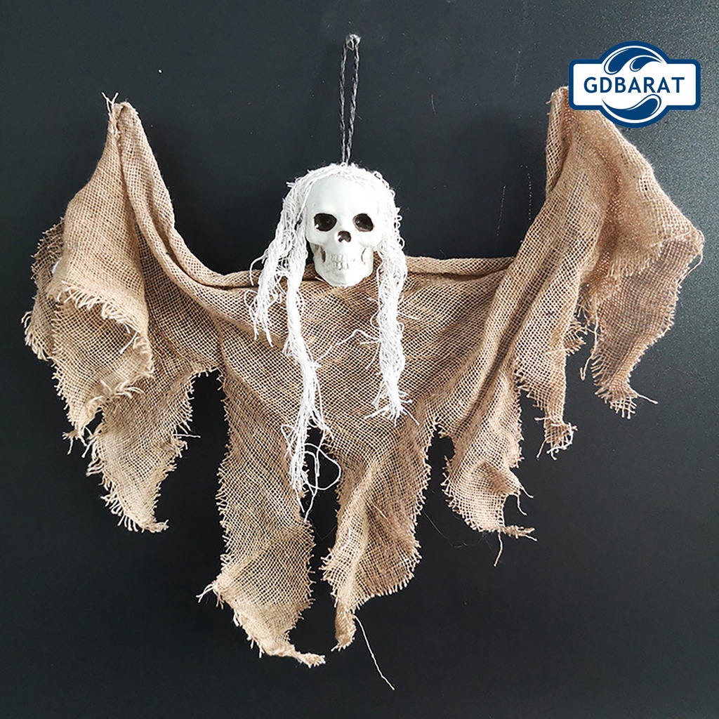 Phụ Kiện Trang Trí Halloween Hình Đầu Lâu Bằng Vải Treo Tường