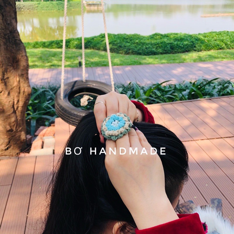 ❤️Dây buộc tóc len handmade sợi cotton, siêu kute - Đồ phụ kiện Bơ shop