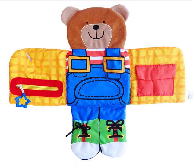 Sách Vải Kỹ Năng Mặc Đồ Cho Gấu Dress Up Bear Minakids SV38