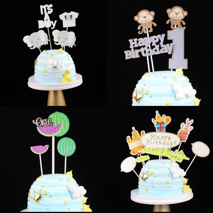 5 Set cắm tổng hợp trang trí bánh kem, trang trí bánh sinh nhật