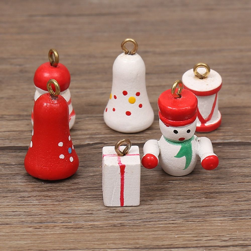 Mô hình cây thông noel bằng gỗ nhiều màu sắc dễ thương trang trí lễ giáng sinh DIY