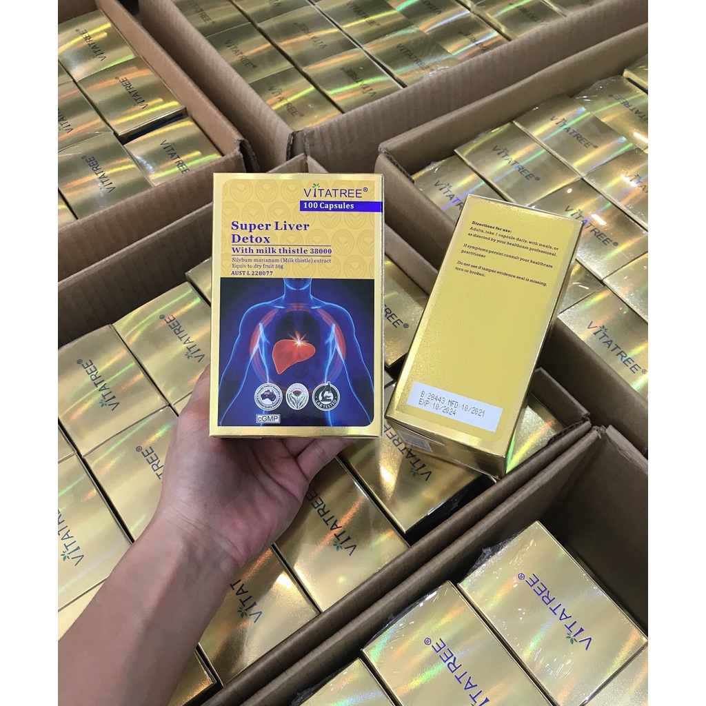 Viên Uống Thải Độc Gan Vitatree Super Liver Detox Hộp 100 Viên