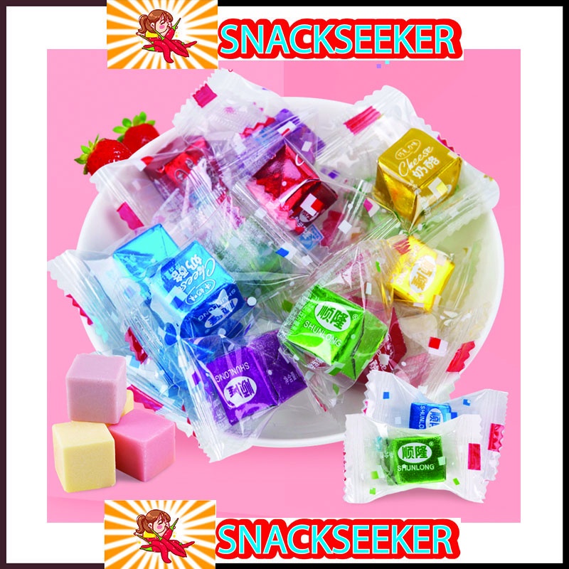 🍒Kẹo phô mai Cheese Cube pack 100 viên 5 hương vị 🍓#SNACKSEEKER