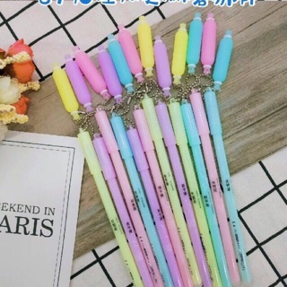 bút xúc xích mực xanh bôi được