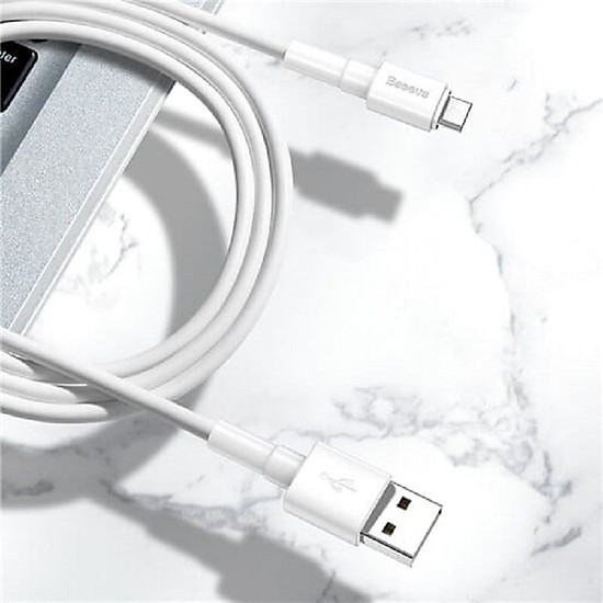 Dây Sạc Iphone Cáp Sạc Baseus Mini White Dài 1M Sạc Nhanh IP(2.4A)/Micro USB (2.4A)/Type C (3A) - Hỗ Trợ Truyền Dữ Liệu