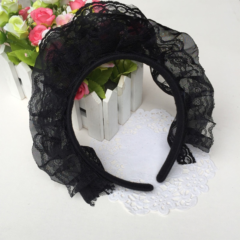 Băng Đô Ren Nhiều Lớp Hóa Trang Cô Hầu Gái Dễ Thương