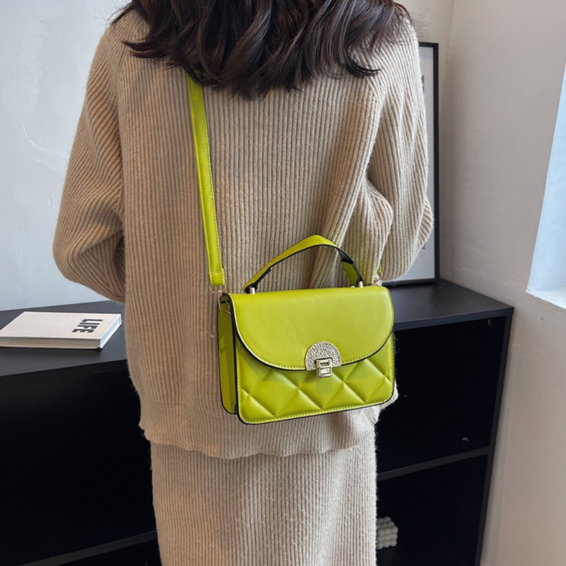 IELGY Túi Đeo Chéo Có Khóa Hình Thoi Thời Trang Cho Nữ