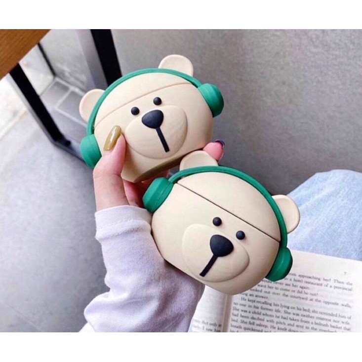 SIÊU CUTE Case Vỏ bọc tai nghe không dây nhiều hình cute silicon cho airpod 1 / 2 / 3 pro kèm móc