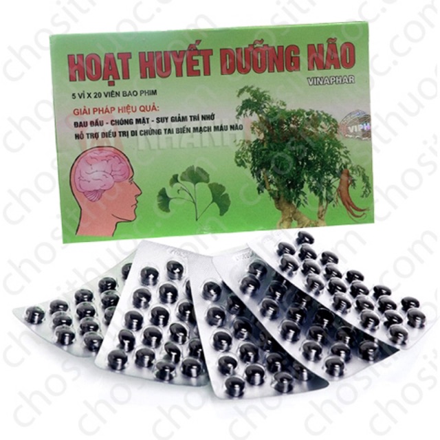Hoạt huyết dưỡng não chính hãng vinaphar - 100 viên
