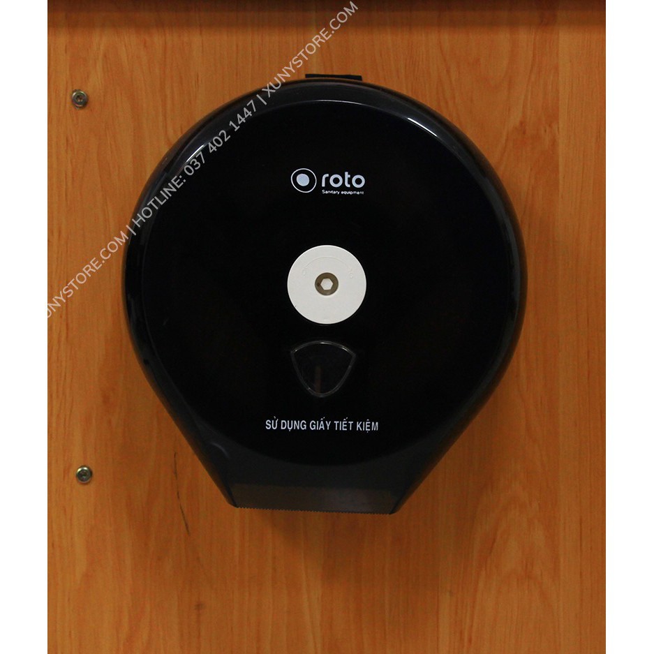 Hộp đựng giấy vệ sinh cuộn lớn gắn tường Roto Đen/Trắng Bảo hành 10 năm