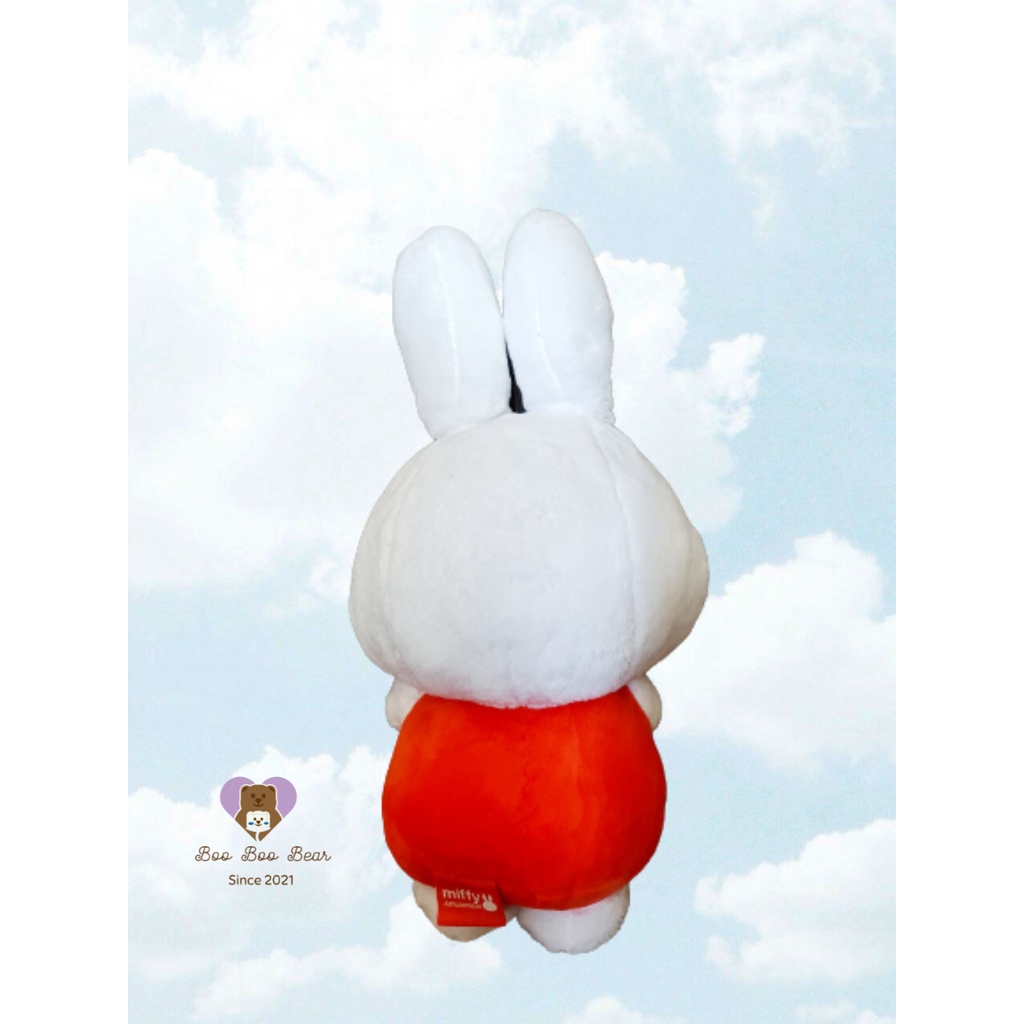 Gấu bông thỏ Miffy classic áo cam dáng đứng 35-40cm