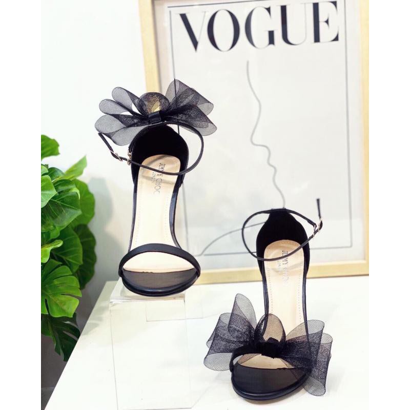 FREE SHIP Giày cao gót / Sandal cao gót nhọn 9p phối nơ cực xinh 009