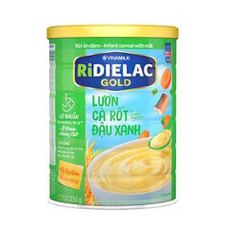 Bột ăn dặm ridielac gold lươn cà rốt đậu xanh - hộp thiếc 350g