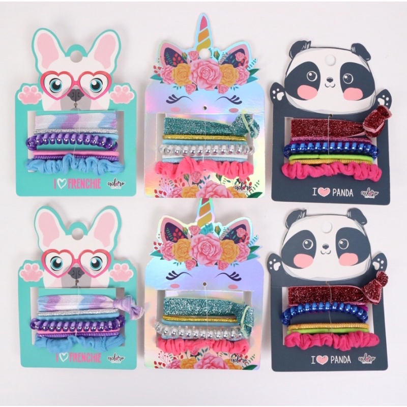 Set 7 buộc tóc cho bé Xuất Mỹ ADORE siêu dễ thương