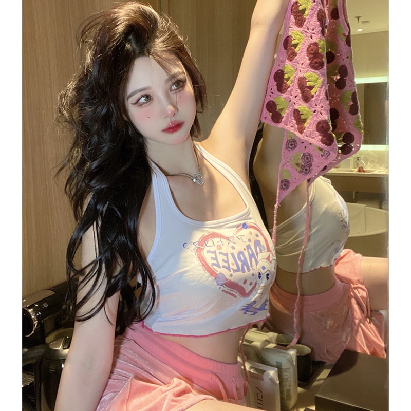 Áo Hai Dây In Họa Tiết Thời Trang Mùa Hè Dễ Phối Đồ