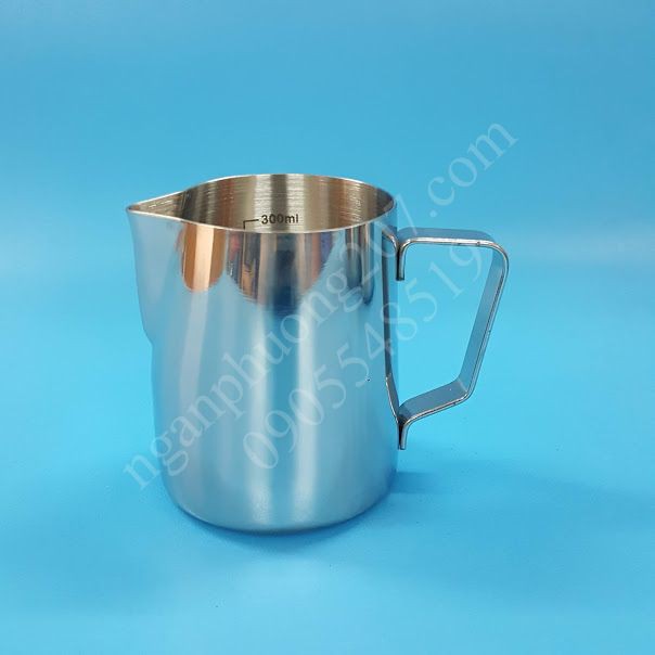 Dụng Cụ Pha Chế - Ca Đánh Sữa inox cao cấp 350ml có vạch chia