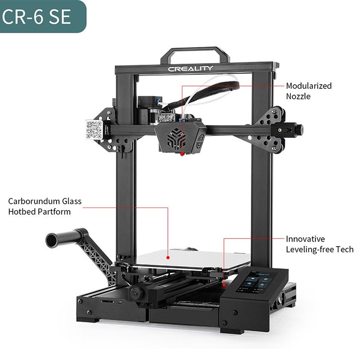 Máy in 3d dòng công nghiệp Creality CR-6 SE khổ in 235*235*250mm