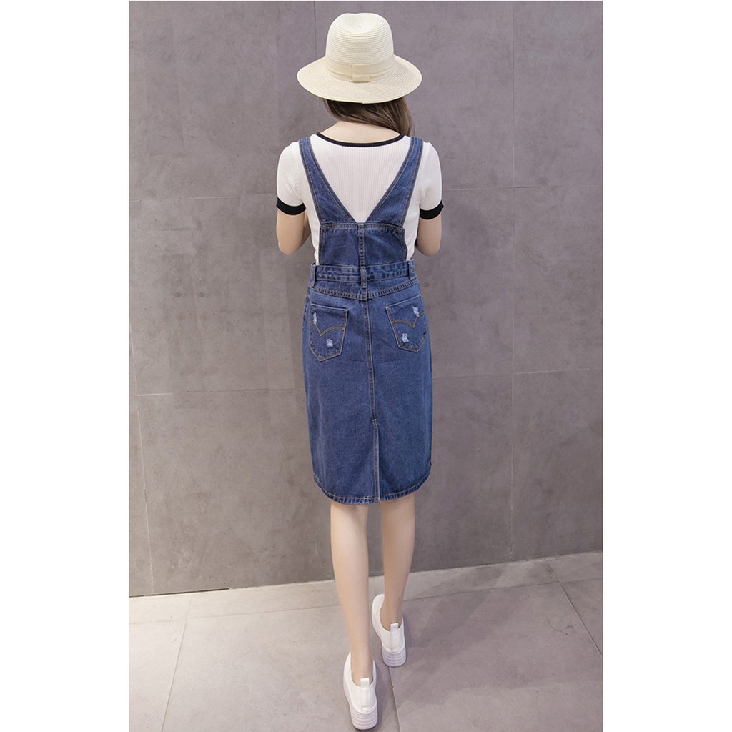 Chân Váy Yếm Jean Nữ Duyên Dáng