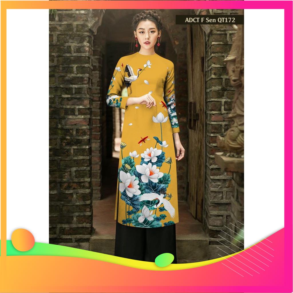 Áo dài cách tân in hoa đẹp