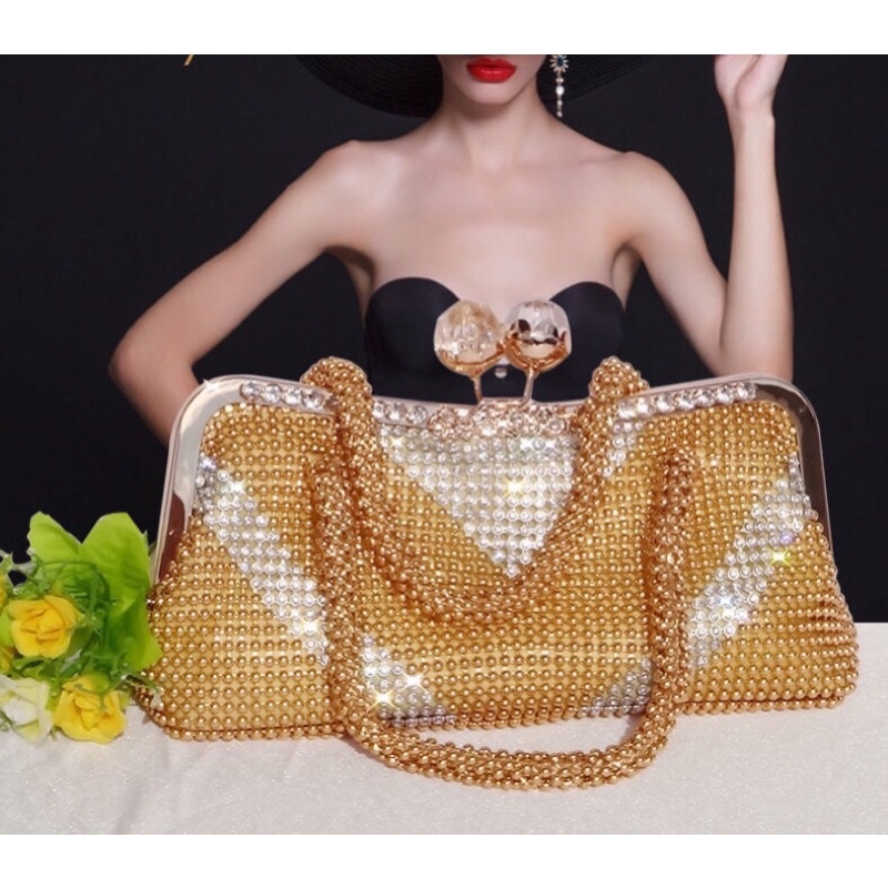 Túi Đầm Đeo Vai Dây Xích Mảnh