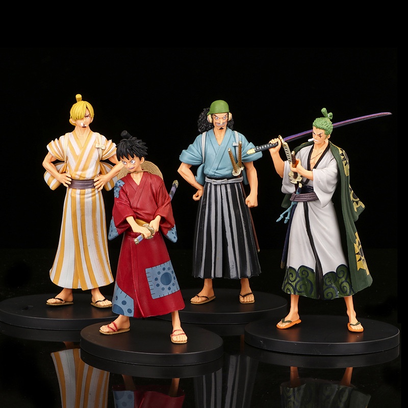 Mô hình One Piece Luffy Zoro Sanji Nami Robin Chopper Usopp Brook O Kiku ở wano quốc