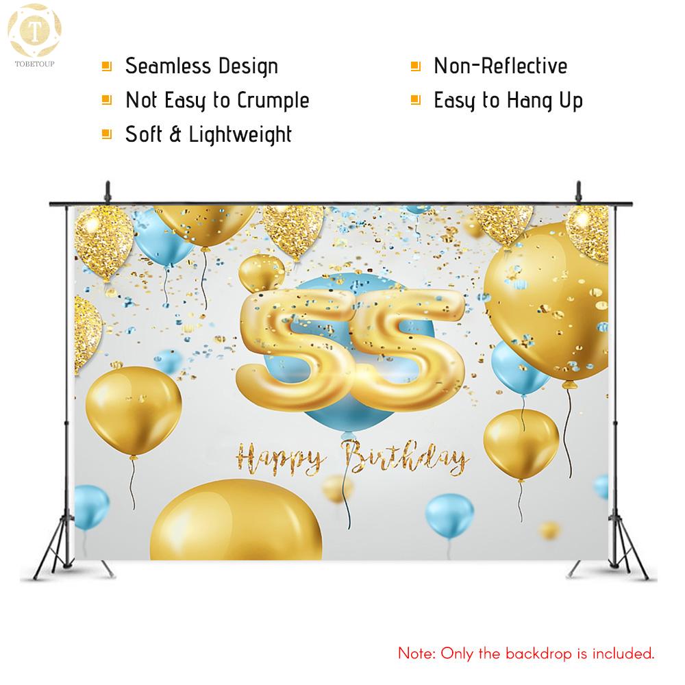 Phông Nền Chụp Ảnh 12 Tiếng 7x5ft Happy Birthday Chất Lượng Cao # 3310