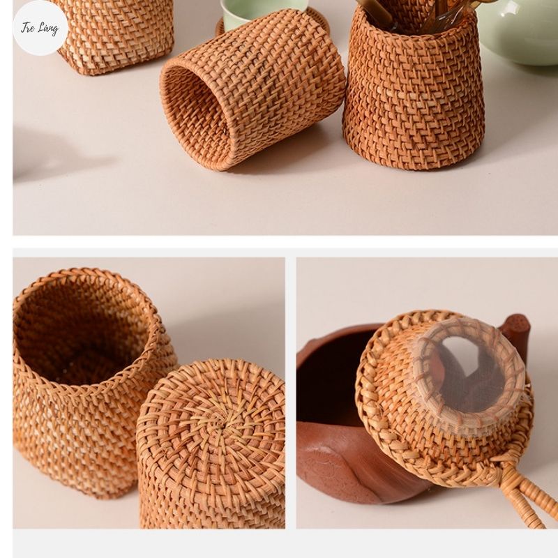 Cốc tre đựng đồ decor xinh xắn handmade 100% thân thiện với môi trường