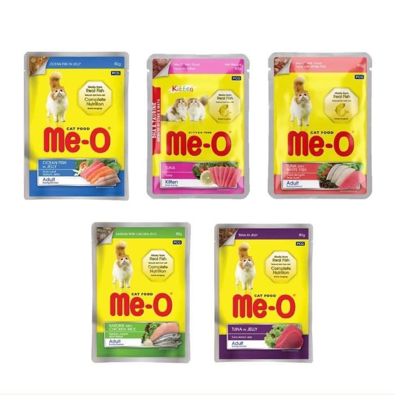 Pate Me-O đủ vị cho thú cưng gói 80gr
