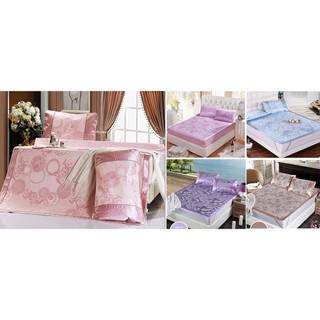 Chiếu lụa điều hòa 1m2 x 1m9 (kèm 1 vỏ gối) -