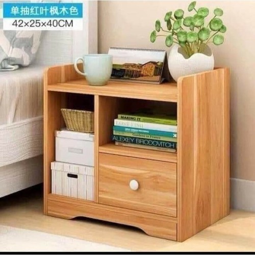 Tủ, Kệ Đầu Giường Vuông Ngăn Kéo Màu Gỗ 40 x 26 x 32.5cm