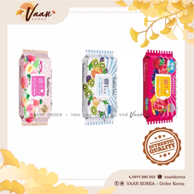 Mặt nạ dưỡng da 60 giây Saborino 28 miếng