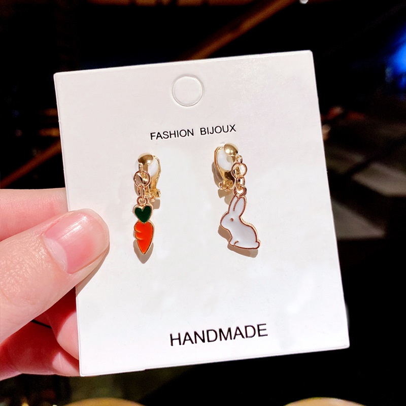 Khuyên tai cho bé kẹp KHÔNG CẦN BẤM LỖ TAI hình dáng Cartoon siêu xinh