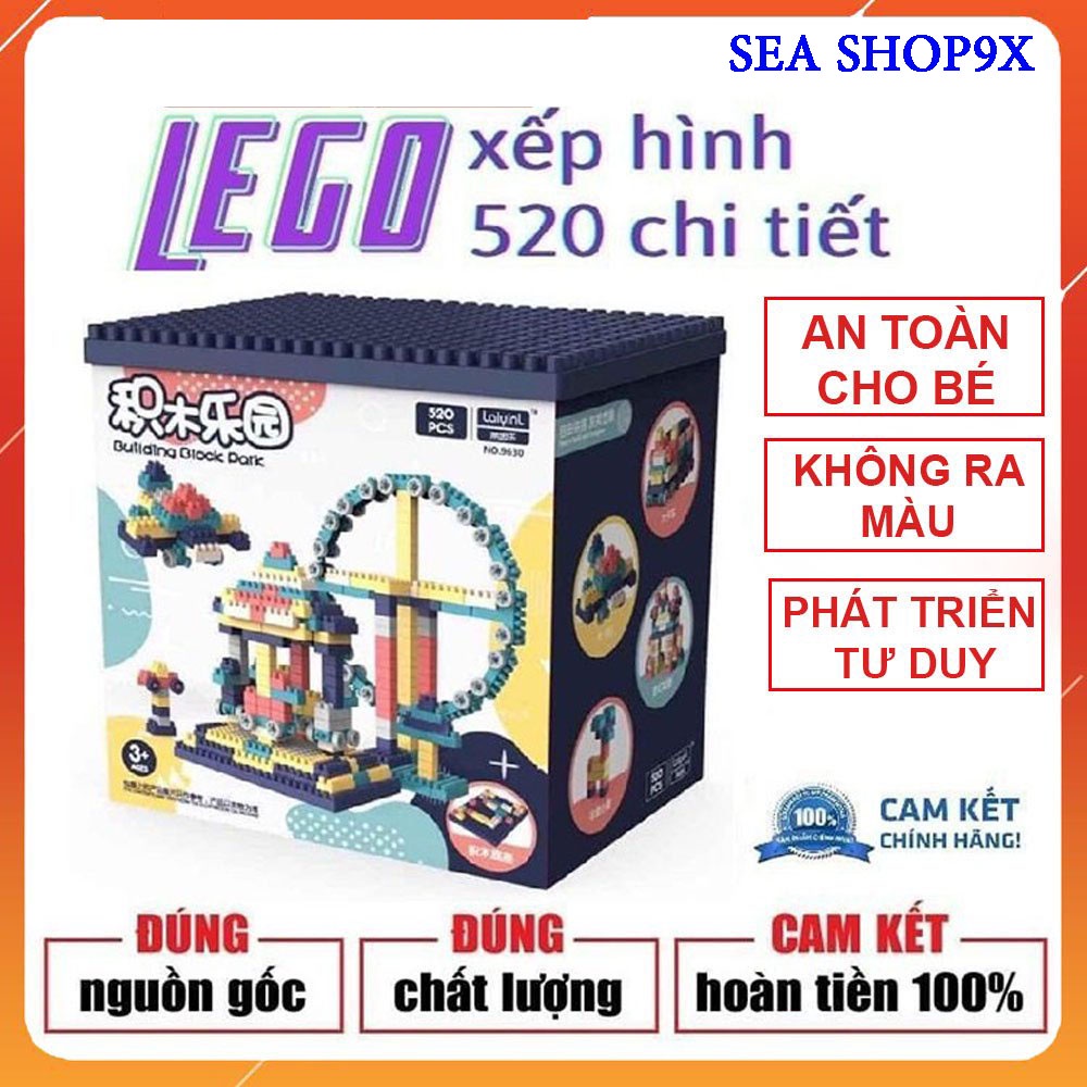 Đồ Chơi Xếp Hình 520 Chi Tiết CAO CẤP, Đồ Chơi Xếp Hình Lego Thông Minh Cho Bé-Seashop9x